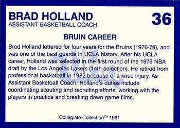 1990-91 UCLA Women and Men's Basketball #36 Brad Holland Back