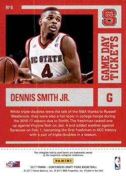 2017 Panini Contenders Draft Picks - Game Day Tickets #8 Dennis Smith Jr. Back