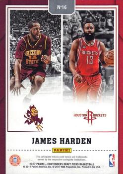 2017 Panini Contenders Draft Picks - Legacy #16 James Harden Back