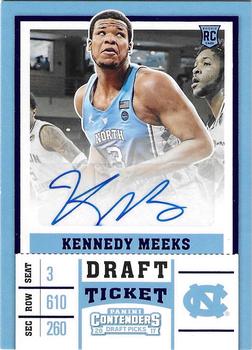 2017 Panini Contenders Draft Picks - College Draft Ticket Blue Foil #126 Kennedy Meeks Front