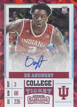 2017 Panini Contenders Draft Picks - College Cracked Ice Ticket Variation #66 OG Anunoby Front