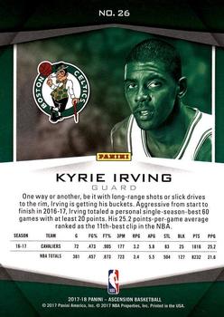 2017-18 Panini Ascension #26 Kyrie Irving Back