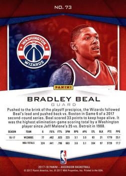 2017-18 Panini Ascension #73 Bradley Beal Back