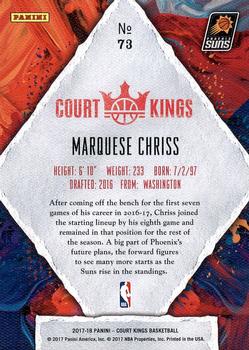 2017-18 Panini Court Kings #73 Marquese Chriss Back