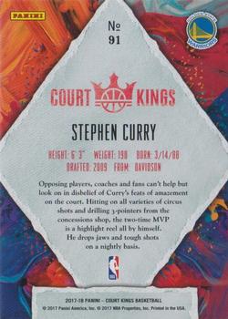 2017-18 Panini Court Kings #91 Stephen Curry Back