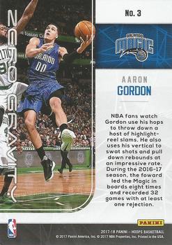 2017-18 Hoops - Zero Gravity #3 Aaron Gordon Back
