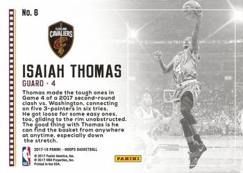 2017-18 Hoops - Lights Camera Action #6 Isaiah Thomas Back