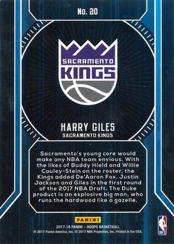 2017-18 Hoops - Faces of the Future #20 Harry Giles Back