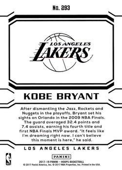2017-18 Hoops - Teal Explosion #293 Kobe Bryant Back