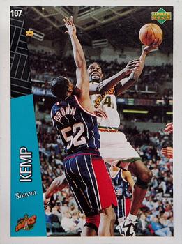 1997 Upper Deck Ole NBA Stickers (Argentina) #107 Shawn Kemp Front