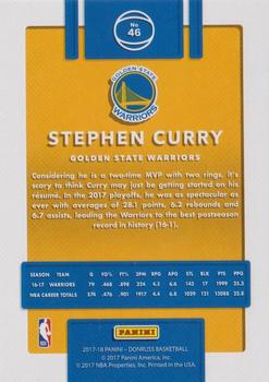 2017-18 Donruss - Press Proof Silver #46 Stephen Curry Back