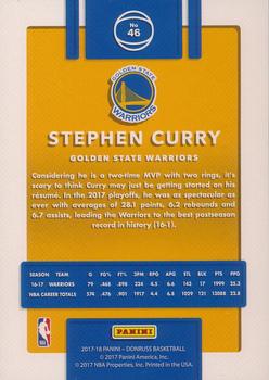 2017-18 Donruss - Holo Red Laser #46 Stephen Curry Back
