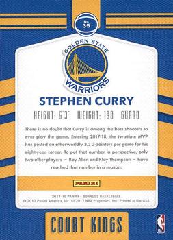 2017-18 Donruss - Court Kings #35 Stephen Curry Back