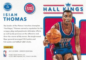 2017-18 Donruss - Hall Kings #11 Isiah Thomas Back