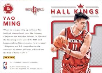 2017-18 Donruss - Hall Kings #20 Yao Ming Back