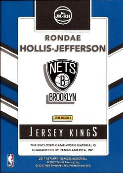 2017-18 Donruss - Jersey Kings #JK-RH Rondae Hollis-Jefferson Back