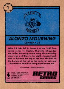 2017-18 Donruss - Retro Series #2 Alonzo Mourning Back