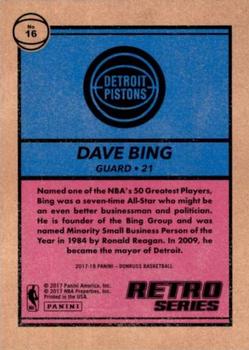 2017-18 Donruss - Retro Series #16 Dave Bing Back