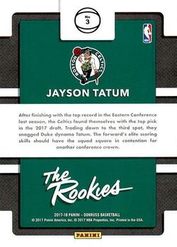 2017-18 Donruss - The Rookies #3 Jayson Tatum Back