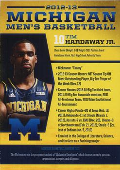 2012-13 Michigan Men's Basketball #NNO Tim Hardaway Jr. Back