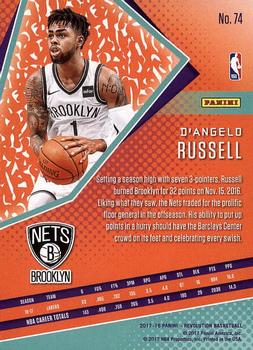 2017-18 Panini Revolution #74 D'Angelo Russell Back