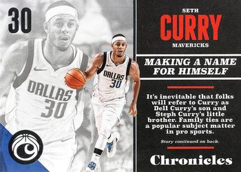 2017-18 Panini Chronicles #8 Seth Curry Front