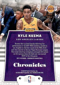 2017-18 Panini Chronicles #277 Kyle Kuzma Back