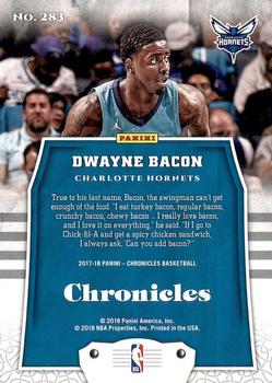 2017-18 Panini Chronicles #283 Dwayne Bacon Back