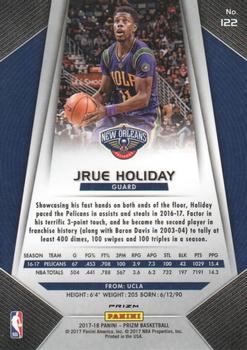 2017-18 Panini Prizm - Prizms Red White and Blue #122 Jrue Holiday Back