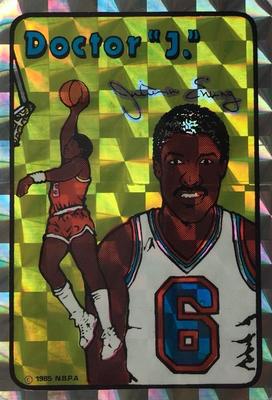 1985 Prism Jewel NBA Stickers #NNO Julius Erving Front