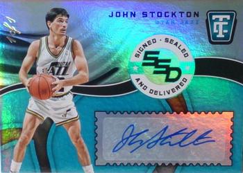 2017-18 Panini Totally Certified - Signed, Sealed, and Delivered Holo Blue #SSD-JS John Stockton Front