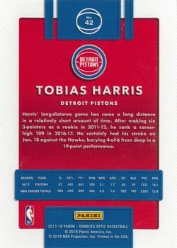 2017-18 Donruss Optic #42 Tobias Harris Back