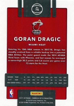 2017-18 Donruss Optic #76 Goran Dragic Back