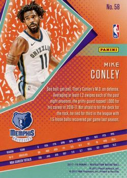 2017-18 Panini Revolution - Chinese New Year #58 Mike Conley Back