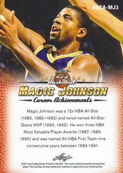 2016-17 Leaf Best of Basketball #BBCA-MJ3 Magic Johnson Back