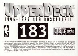 1996-97 Collector's Choice Italian Stickers #183 Chris Webber Back
