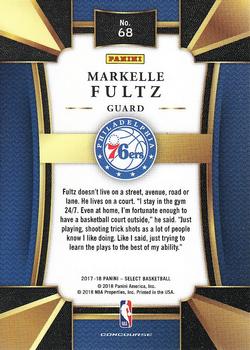 2017-18 Panini Select #68 Markelle Fultz Back