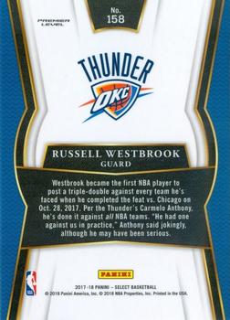 2017-18 Panini Select #158 Russell Westbrook Back