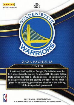 2017-18 Panini Select #204 Zaza Pachulia Back