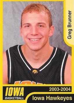 2003-04 Iowa Hawkeyes #NNO Greg Brunner Front