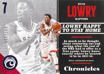 2017-18 Panini Chronicles - Blue #11 Kyle Lowry Front