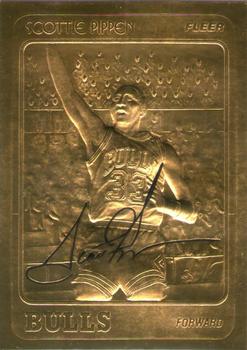 1997-98 Fleer 23KT Gold - Black Foil Facsimile Autographs #NNO Scottie Pippen Front