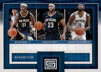 2017-18 Panini Status - Factions #15 Anthony Davis / DeMarcus Cousins / Jrue Holiday Front