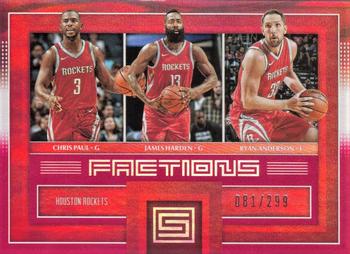 2017-18 Panini Status - Factions Red #20 James Harden / Chris Paul / Ryan Anderson Front