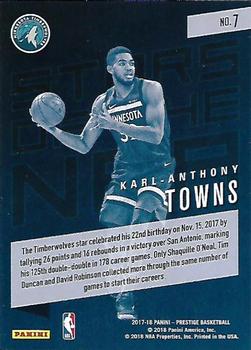 2017-18 Panini Prestige - Stars of the NBA #7 Karl-Anthony Towns Back