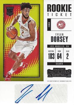 2017-18 Panini Contenders - Rookie Season Ticket Retail #ST-TDS Tyler Dorsey Front