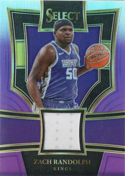 2017-18 Panini Select - Select Swatches Purple Prizms #SS-ZRD Zach Randolph Front