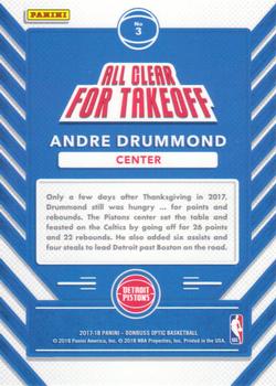 2017-18 Donruss Optic - All Clear for Takeoff #3 Andre Drummond Back