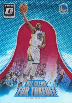 2017-18 Donruss Optic - All Clear for Takeoff Red #9 Kevin Durant Front