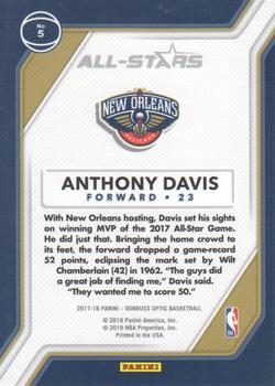 2017-18 Donruss Optic - All Stars #5 Anthony Davis Back